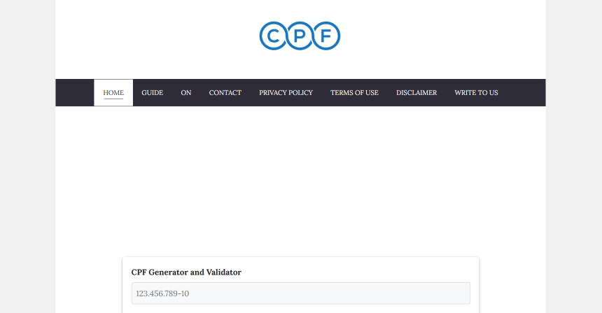 Is a CPF Generator Really Trustworthy