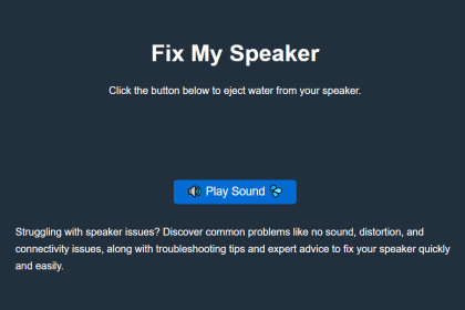 Can Fix My Speaker Restore Clear Sound