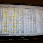 A Frankfurt Stock Exchange trading screen showing live market order data
