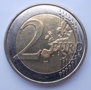 Euro coins and notes