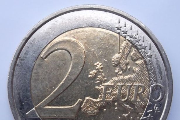 Euro coins and notes