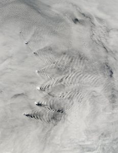 Ocean waves seen from above
