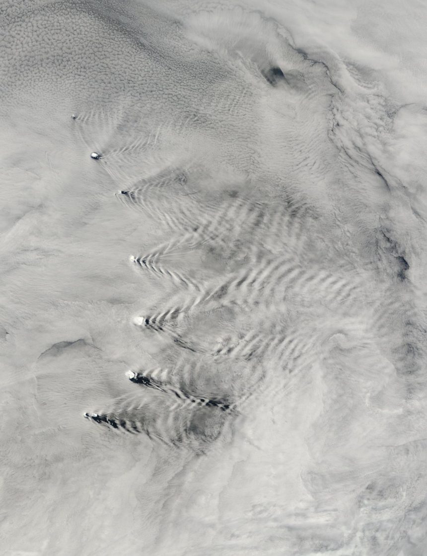 Ocean waves seen from above